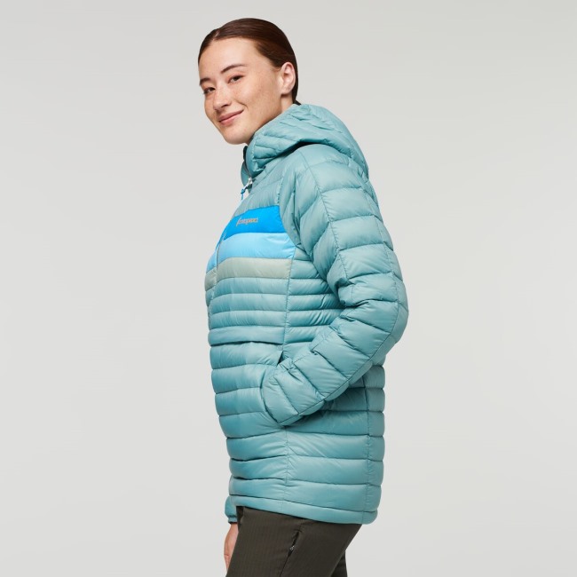 Cotopaxi Origins Fuego Daunen Kapuzenpullover Damen Bluegrass Stripes