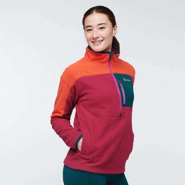 Canyon-himbeere Cotopaxi Abrazo Fleecejacke Mit Halbem Reißverschluss Damenmode