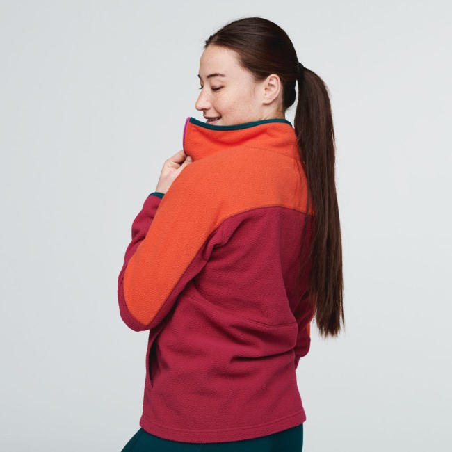 Canyon-himbeere Cotopaxi Abrazo Fleecejacke Mit Halbem Reißverschluss Damenmode