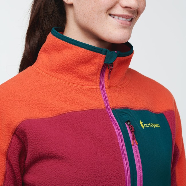 Canyon-himbeere Cotopaxi Abrazo Fleecejacke Mit Halbem Reißverschluss Damenmode