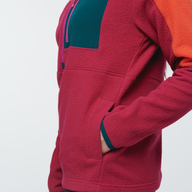 Canyon-himbeere Cotopaxi Abrazo Fleecejacke Mit Halbem Reißverschluss Damenmode