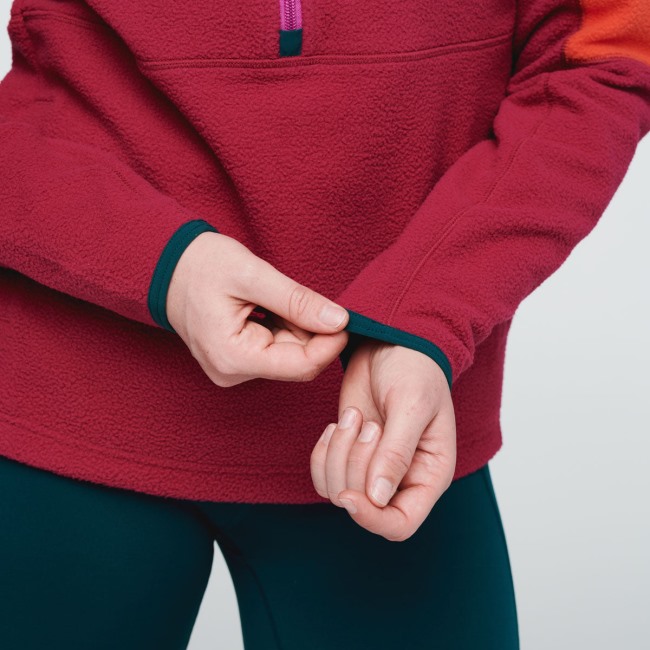 Canyon-himbeere Cotopaxi Abrazo Fleecejacke Mit Halbem Reißverschluss Damenmode