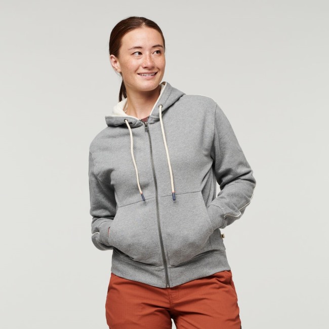 Heather Grey Cotopaxi Do Good Bio-Hoodie Mit Durchgehendem Reißverschluss Damenkollektionen