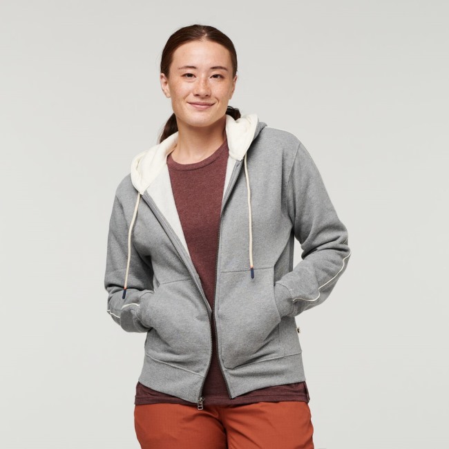 Heather Grey Cotopaxi Do Good Bio-Hoodie Mit Durchgehendem Reißverschluss Damenkollektionen