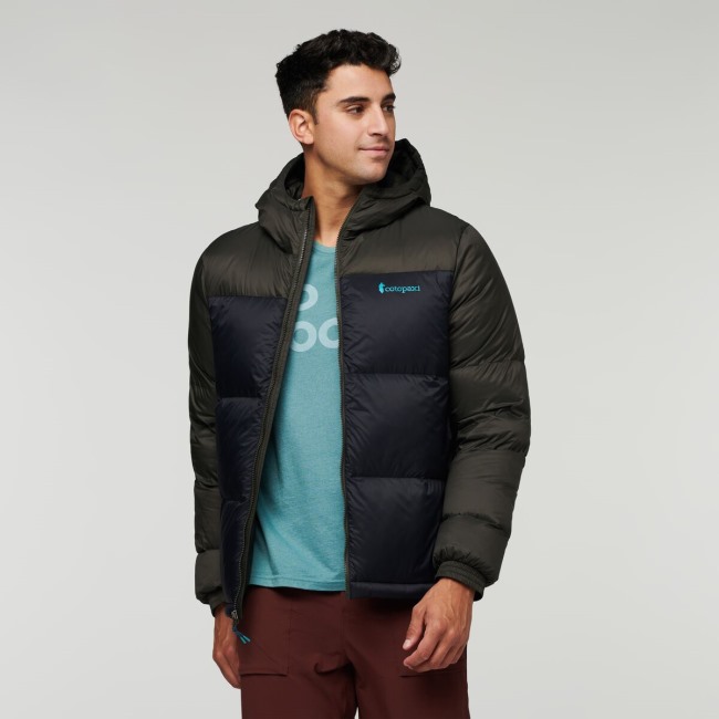 Solazo Daunenjacke Mit Kapuze Herren Cotopaxi Marke Eisen-schwarz