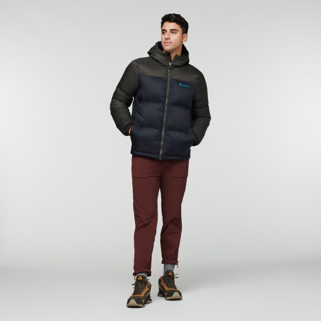 Solazo Daunenjacke Mit Kapuze Herren Cotopaxi Marke Eisen-schwarz