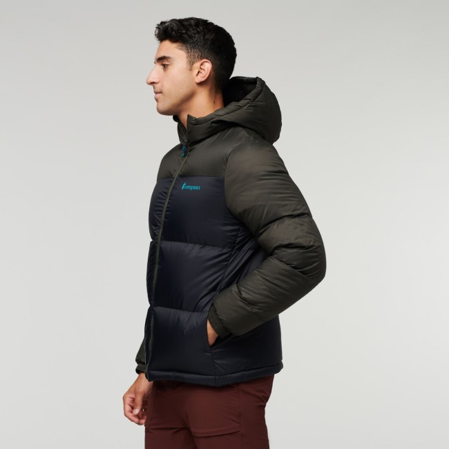 Solazo Daunenjacke Mit Kapuze Herren Cotopaxi Marke Eisen-schwarz